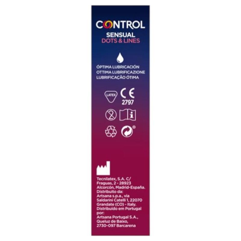 Control - bordázott, pontozott óvszer (12 db) 134367 termék bemutató kép