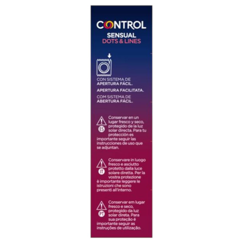 Control - bordázott, pontozott óvszer (12db) 121014 termék bemutató kép