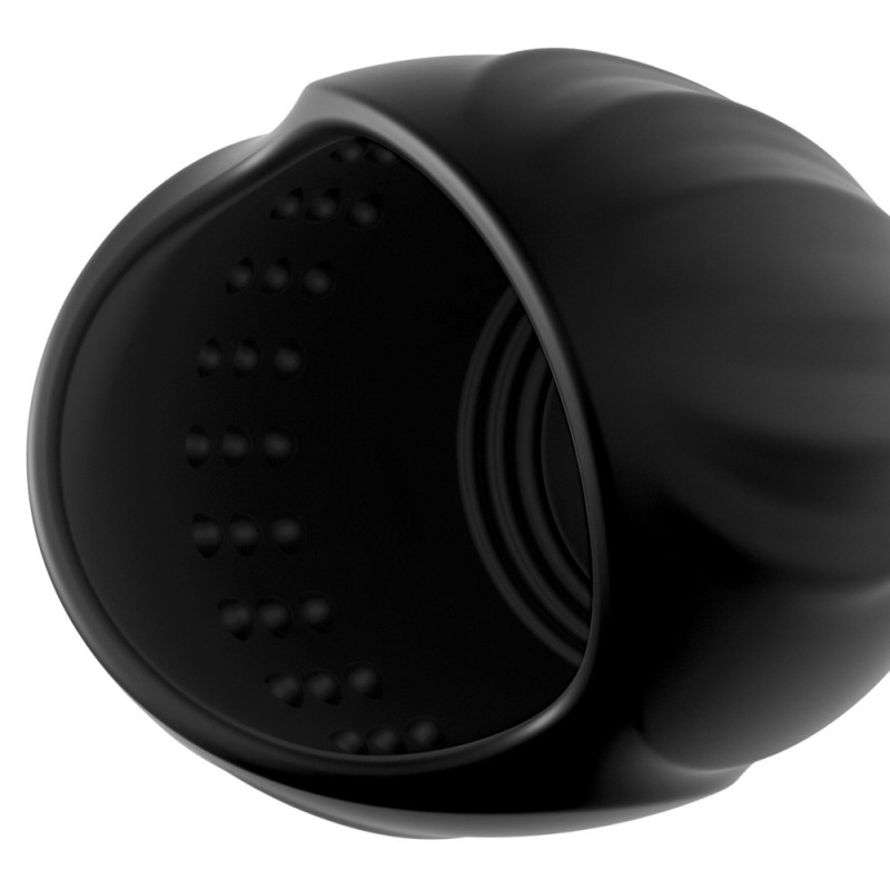 Control Cock Teaser - vízálló, akkus, makk vibrátor (fekete) 40618 termék bemutató kép
