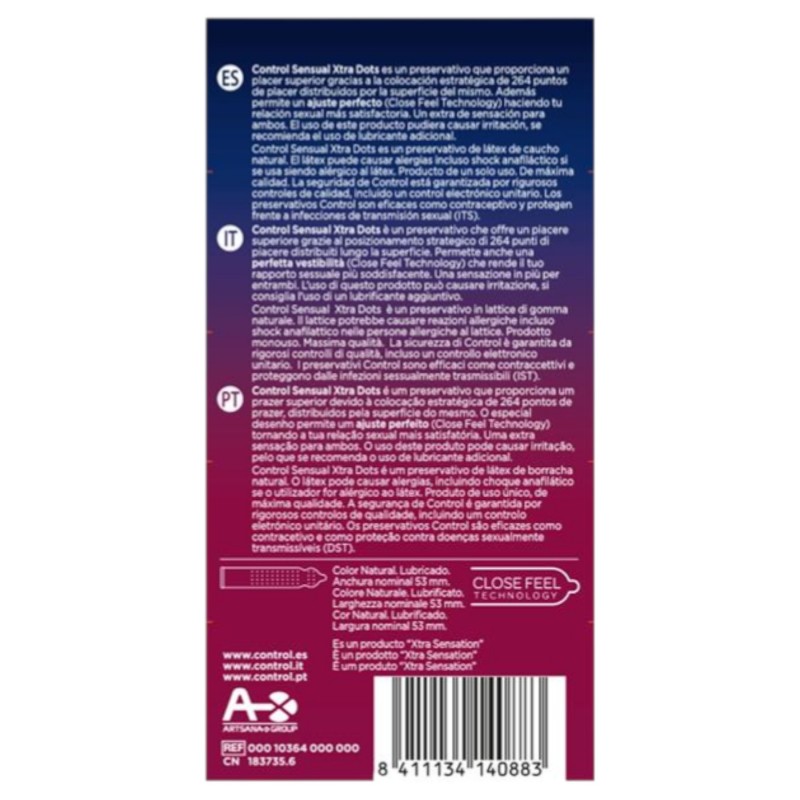 Control - extra pontozott óvszer (12db) 121021 termék bemutató kép