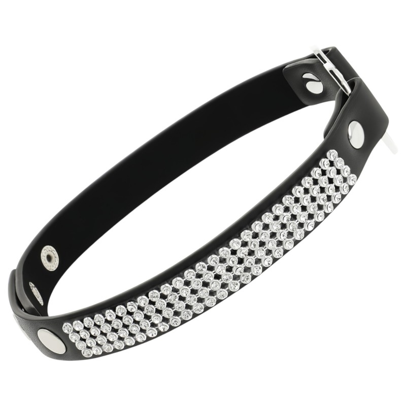 Coquette - strasszos choker nyakpánt szív medállal (fekete) 163804 termék bemutató kép