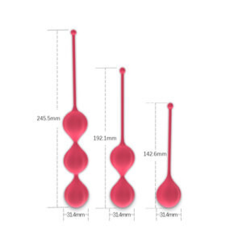 Cotoxo Belle - 3 részes gésagolyó szett (piros) 24112 termék bemutató kép