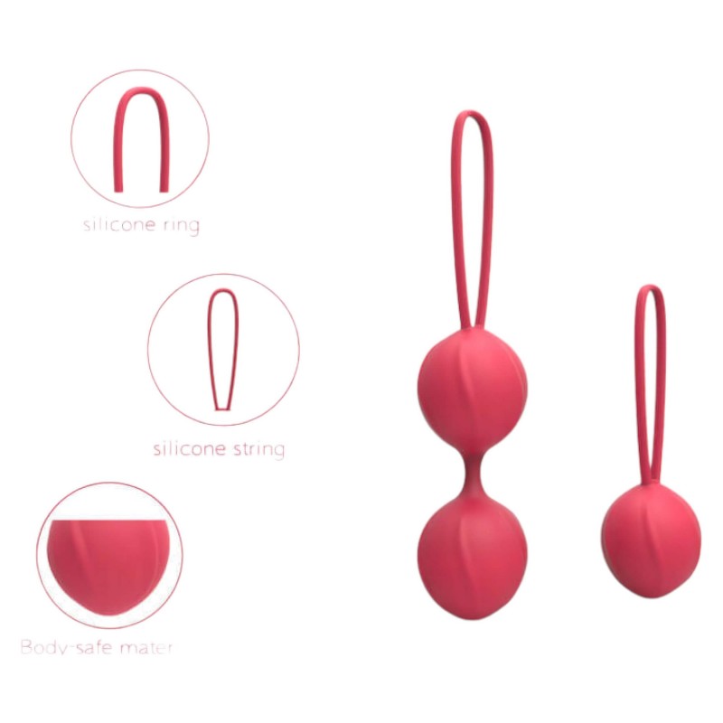 Cotoxo Cherry - 2 részes gésagolyó szett kegel tornához (piros) 159063 termék bemutató kép