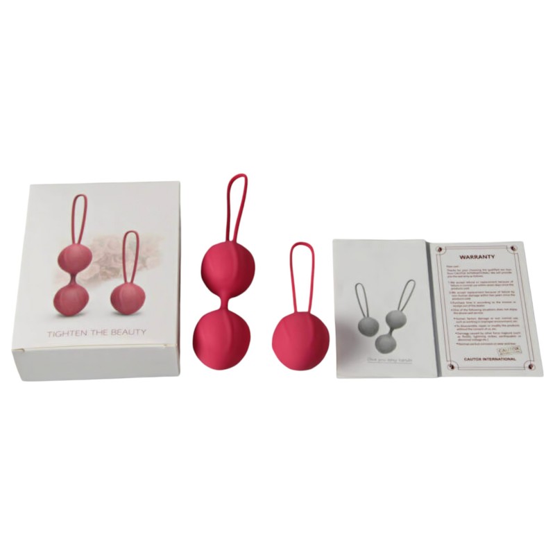 Cotoxo Cherry - 2 részes gésagolyó szett kegel tornához (piros) 159064 termék bemutató kép