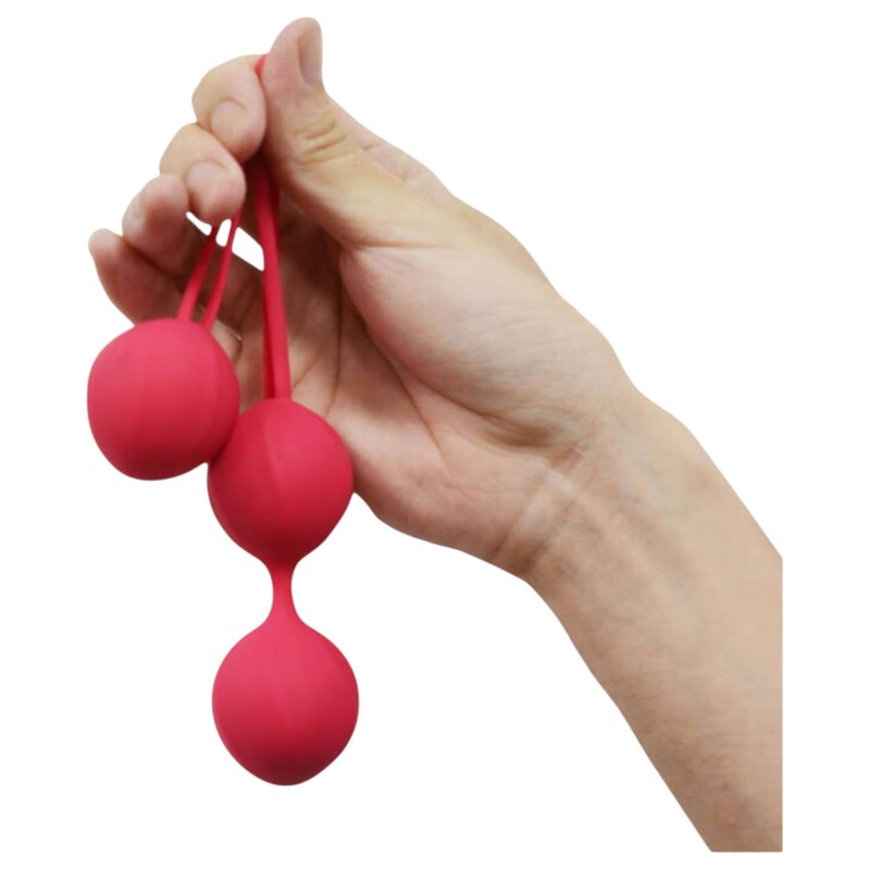 Cotoxo Cherry - 2 részes gésagolyó szett kegel tornához (piros) 159066 termék bemutató kép