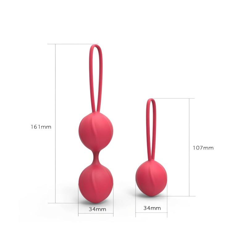 Cotoxo Cherry - 2 részes gésagolyó szett kegel tornához (piros) 159069 termék bemutató kép