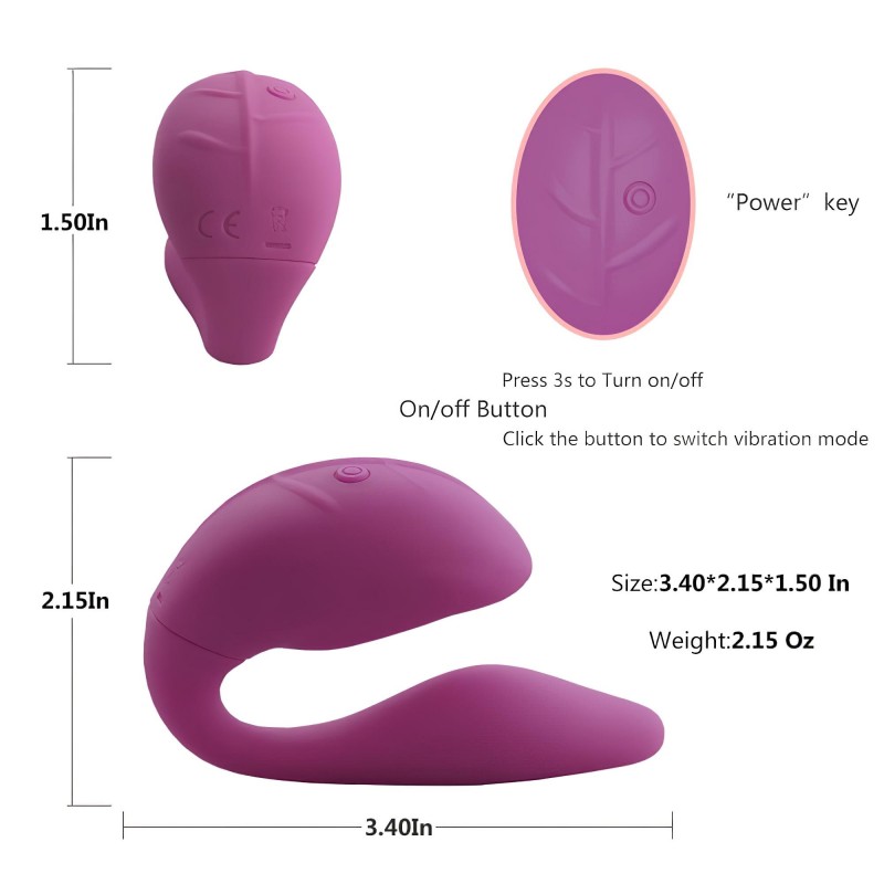Cotoxo Cupid 2 - távirányítós párvibrátor (viola) 105201 termék bemutató kép