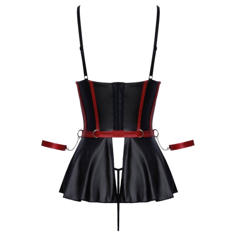 Cottelli Bondage - fényes szett és kar bilincs (fekete) 85172 termék bemutató kép