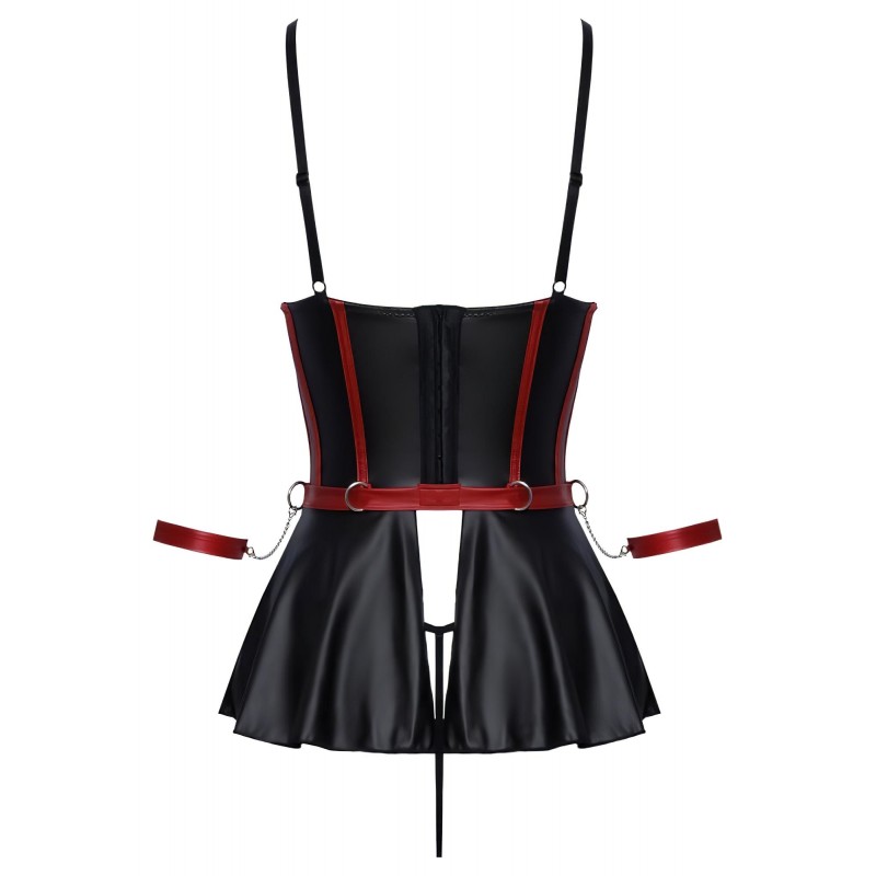 Cottelli Bondage - fényes szett és kar bilincs (fekete) 117482 termék bemutató kép