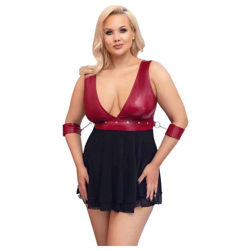Cottelli Bondage Plus Size - babydoll (piros) 117982 termék bemutató kép
