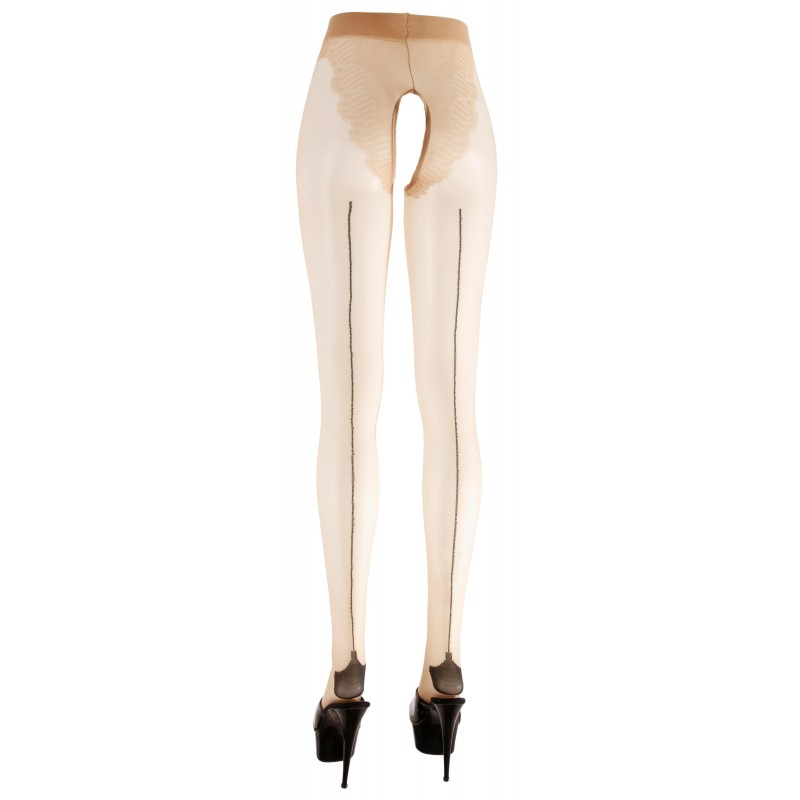 Cottelli - Csíkos szexharisnya (natúr) 59268 termék bemutató kép