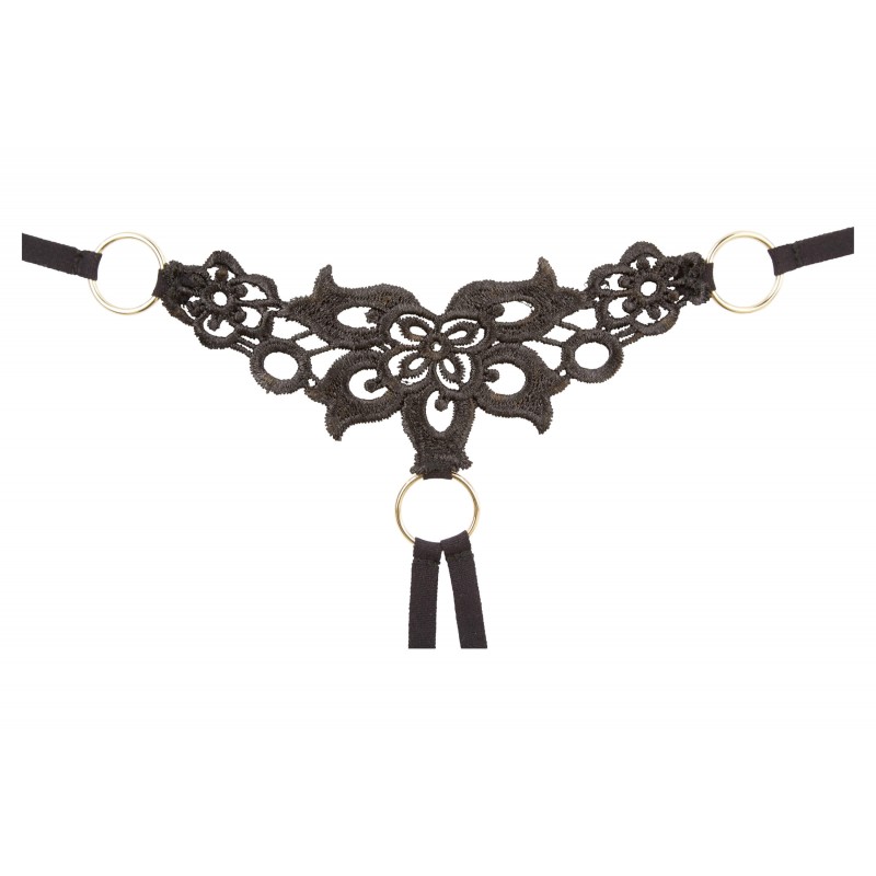 Cottelli - csillogó hímzett melltartó szett (fekete) 20648 termék bemutató kép