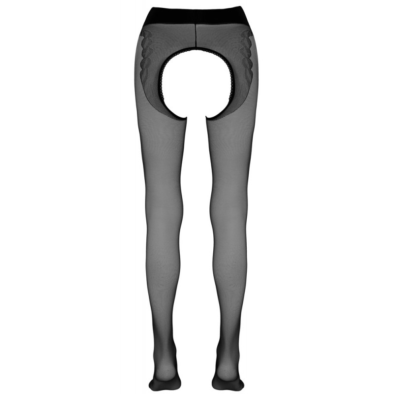 Cottelli - dupla hatású nyitott harisnya (fekete) 79507 termék bemutató kép