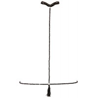 Cottelli - Gyöngyös dísz testhám nyakpánttal (fekete) 11253 termék bemutató kép