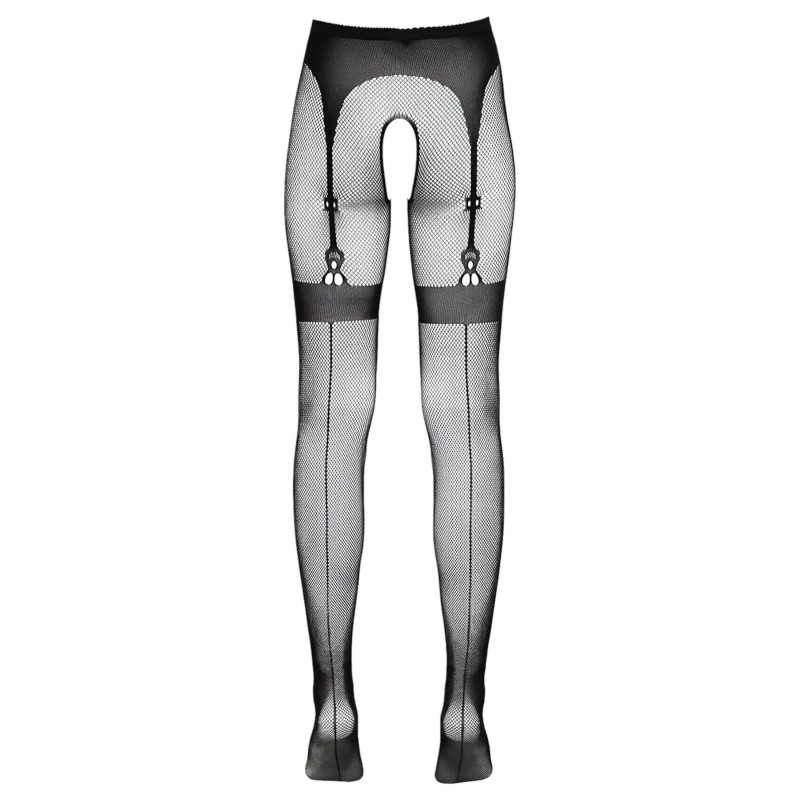 Cottelli Legwear - combfixes nyitott harisnya - fekete (S-L) 112152 termék bemutató kép