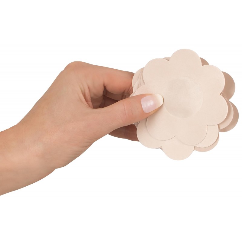 Cottelli Nipple Cover - virág mellbimbó tapasz (natúr, 12 db) 130668 termék bemutató kép