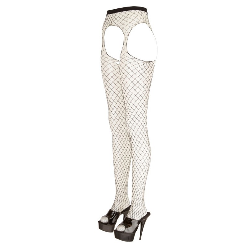 Cottelli - nyitott, nagyszemű necc harisnya - fekete (S-L) 64924 termék bemutató kép