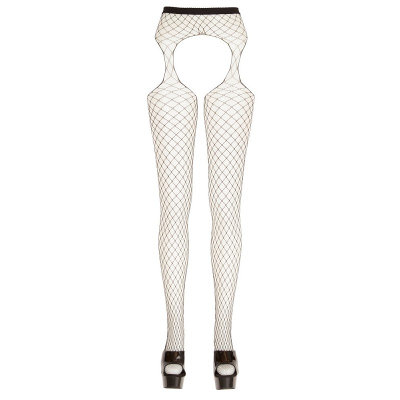 Cottelli - nyitott, nagyszemű necc harisnya - fekete (S-L) 64925 termék bemutató kép