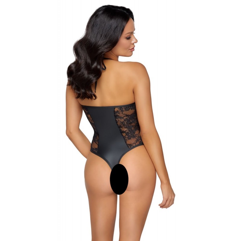 Cottelli Party - virágmintás body (fekete) 76652 termék bemutató kép