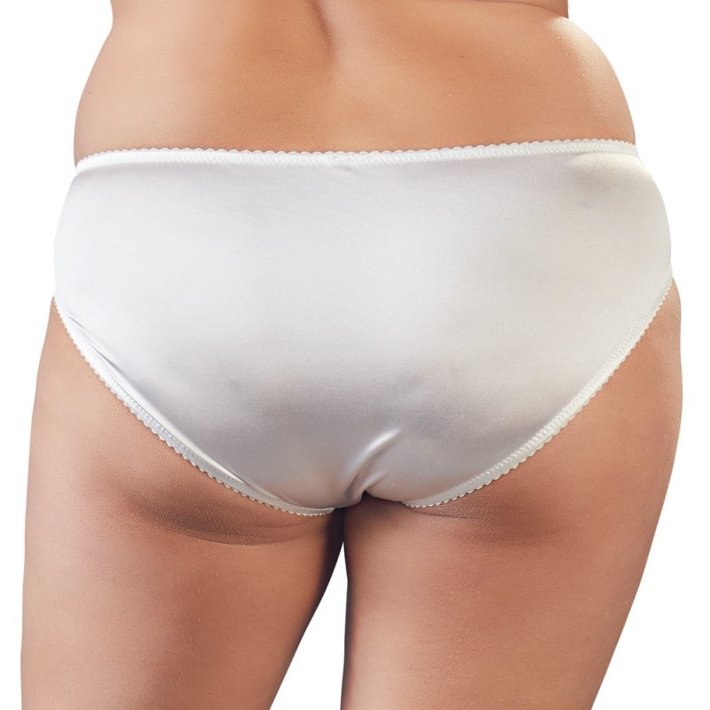 Cottelli Plus Size - hímzett-csipkés női alsó (fehér) 30177 termék bemutató kép