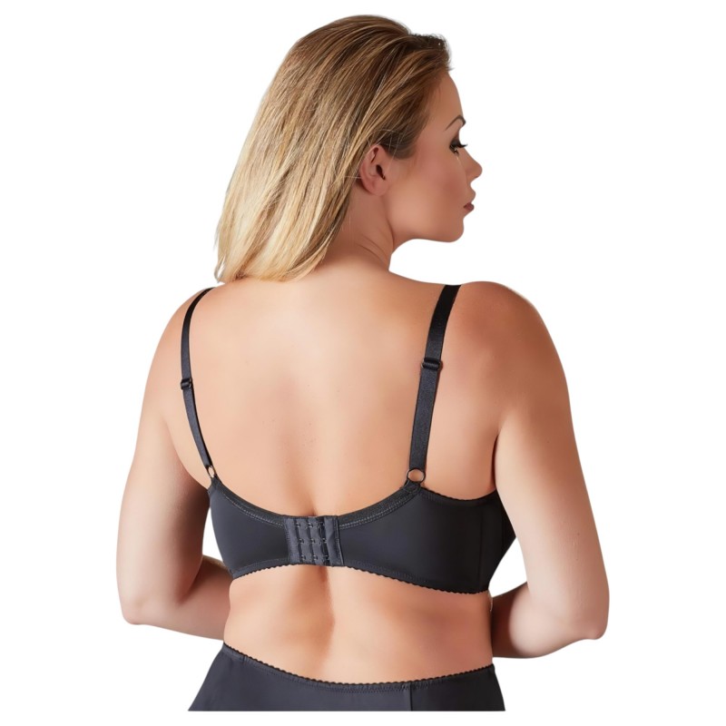 Cottelli Plus Size - merevített push-up melltartó (fekete) 140906 termék bemutató kép