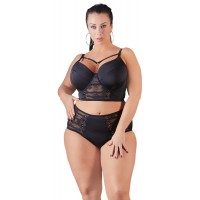 Cottelli Plus Size - pántos-csipkés női alsó (fekete) 30207 termék bemutató kép