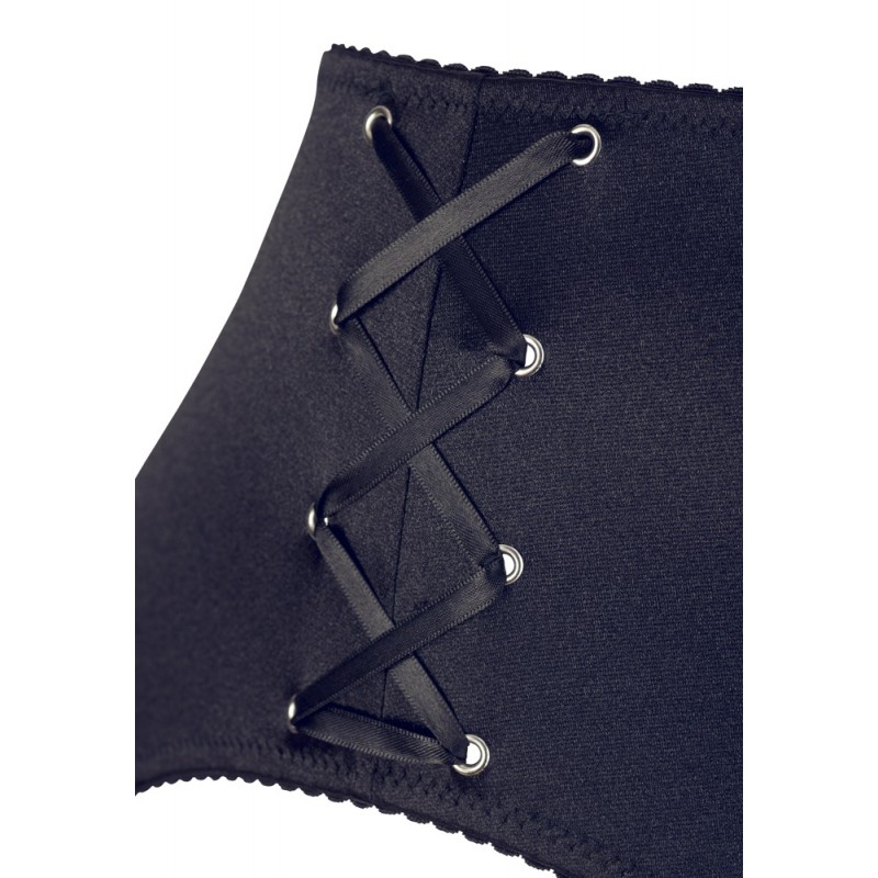 Cottelli Plus Size - szíves nyitott mellemelő szett (fekete) 37661 termék bemutató kép