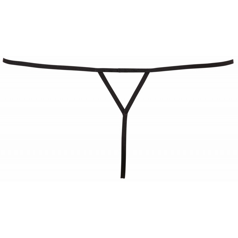 Cottelli - Strasszos női, nyitott tanga (fekete) 4554 termék bemutató kép