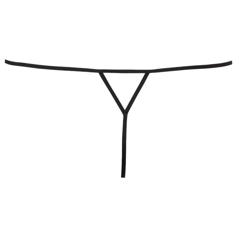 Cottelli - strasszos nyitott tanga nőknek (fekete) 163059 termék bemutató kép