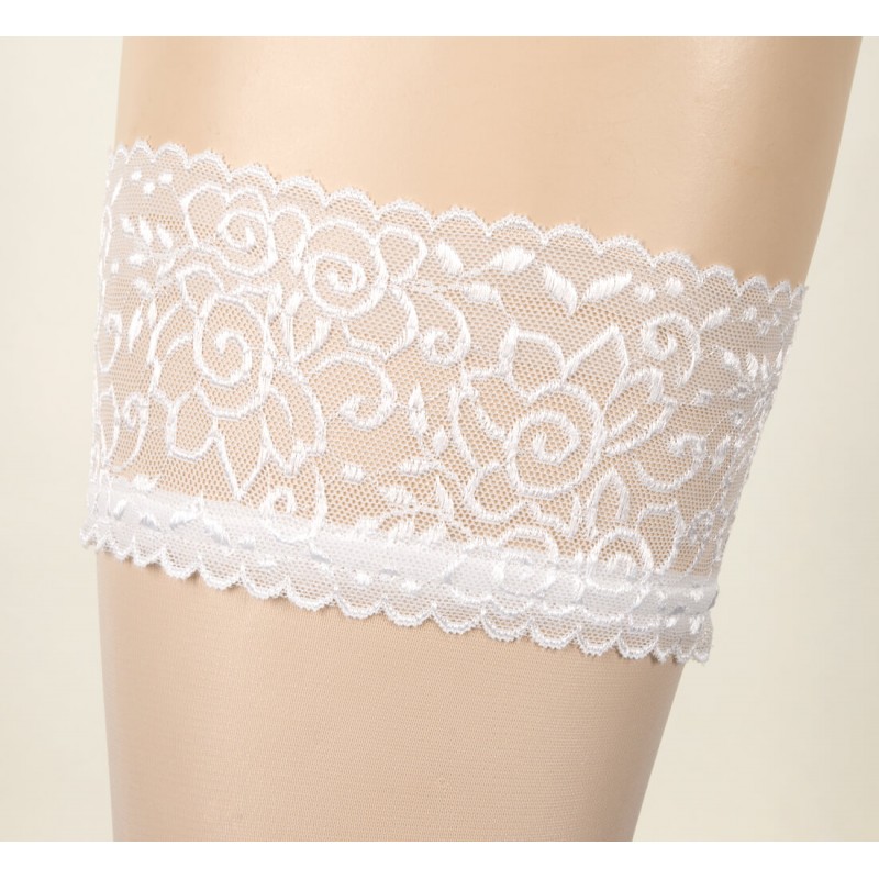 Cottelli - Szaténos combfix (fehér) 1019 termék bemutató kép