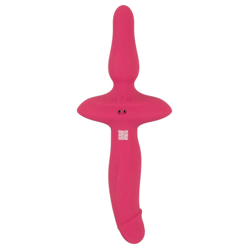 Couples Choice - 2in1 vibrátor és anál plug (pink) 114762 termék bemutató kép