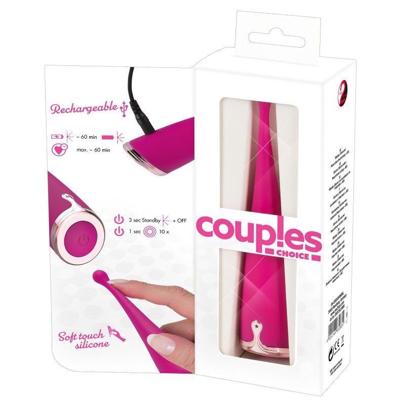 Couples Choice - akkus csiklóizgató vibrátor (pink) 158832 termék bemutató kép