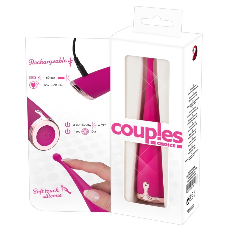 Couples Choice - akkus csikló vibrátor (pink) 40309 termék bemutató kép
