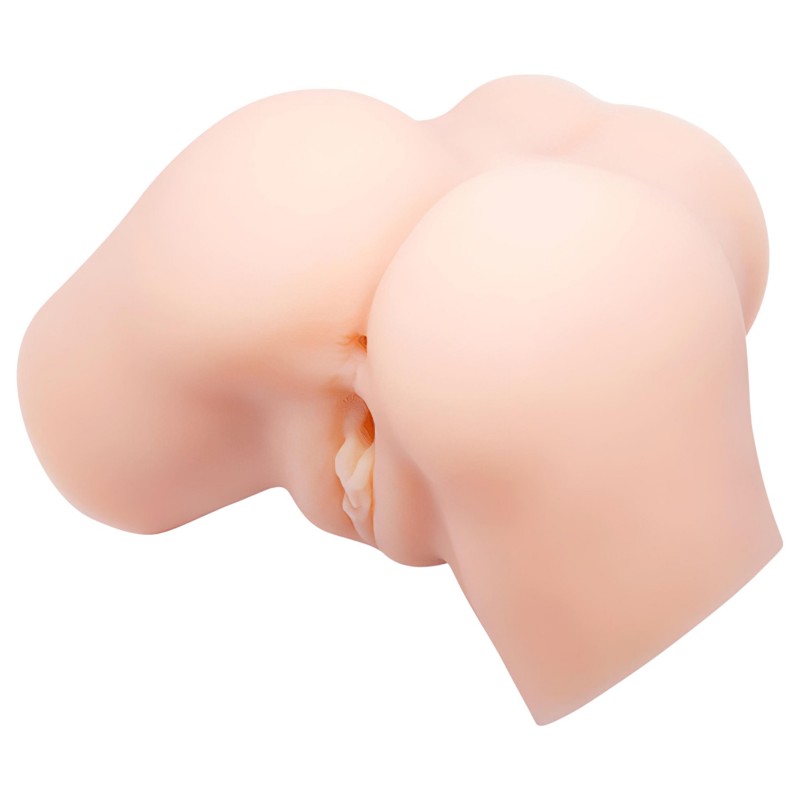 Crazy Bull - élethű, vibrációs műpopsi maszturbátor (natúr) 123952 termék bemutató kép