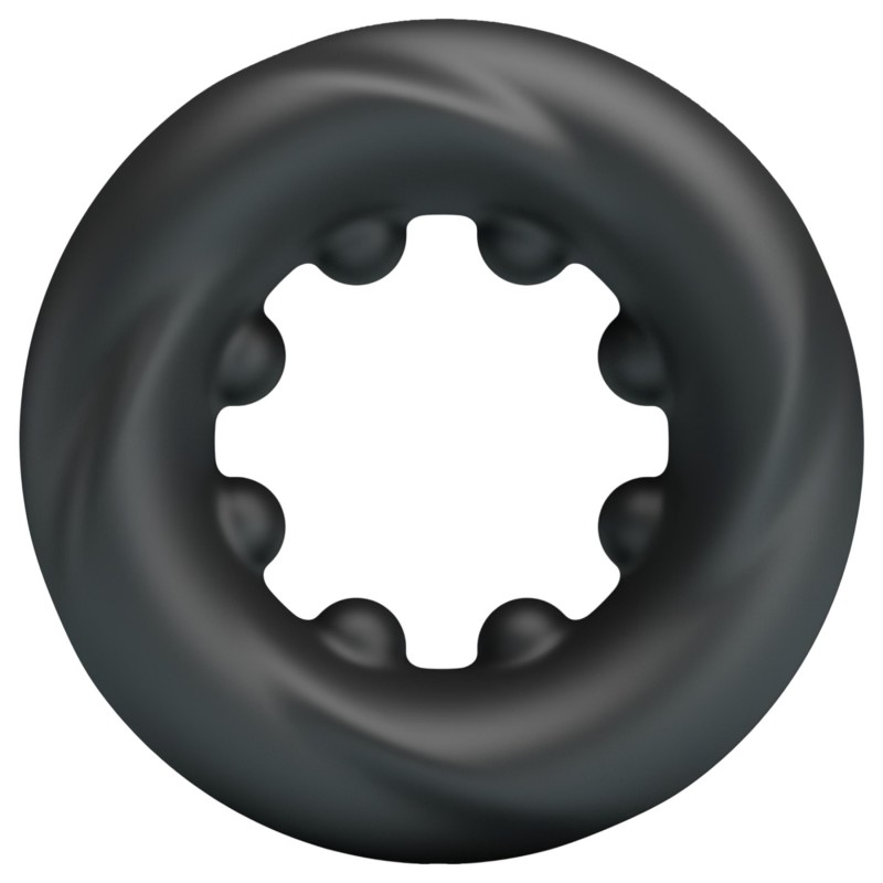 Crazy Bull - stimuláló péniszgyűrű (fekete) 123957 termék bemutató kép