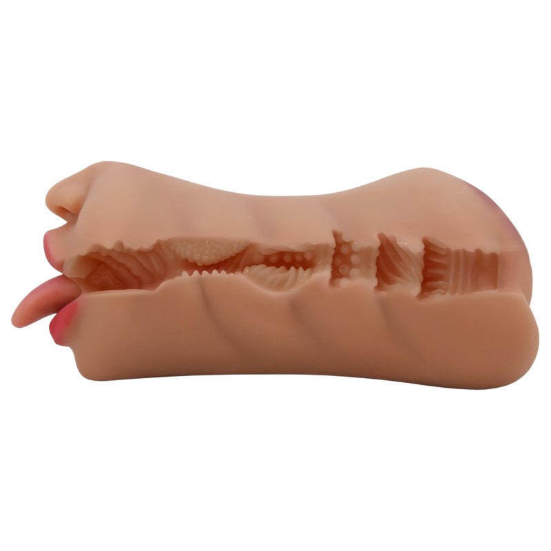 Crazy Bull - száj- és punci maszturbátor férfiaknak (testszínű) 164453 termék bemutató kép