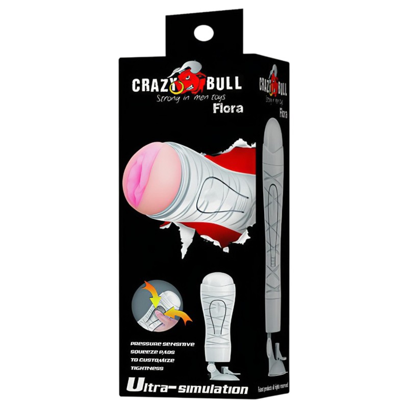 Crazy Bull - tapadókorongos maszturbátor férfiaknak (testszínű) 142898 termék bemutató kép