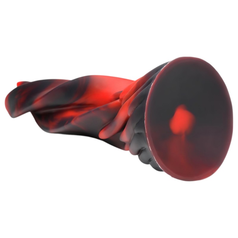 Creature Cocks Hell Kiss - csavart szilikon dildó - 19 cm (piros) 132610 termék bemutató kép