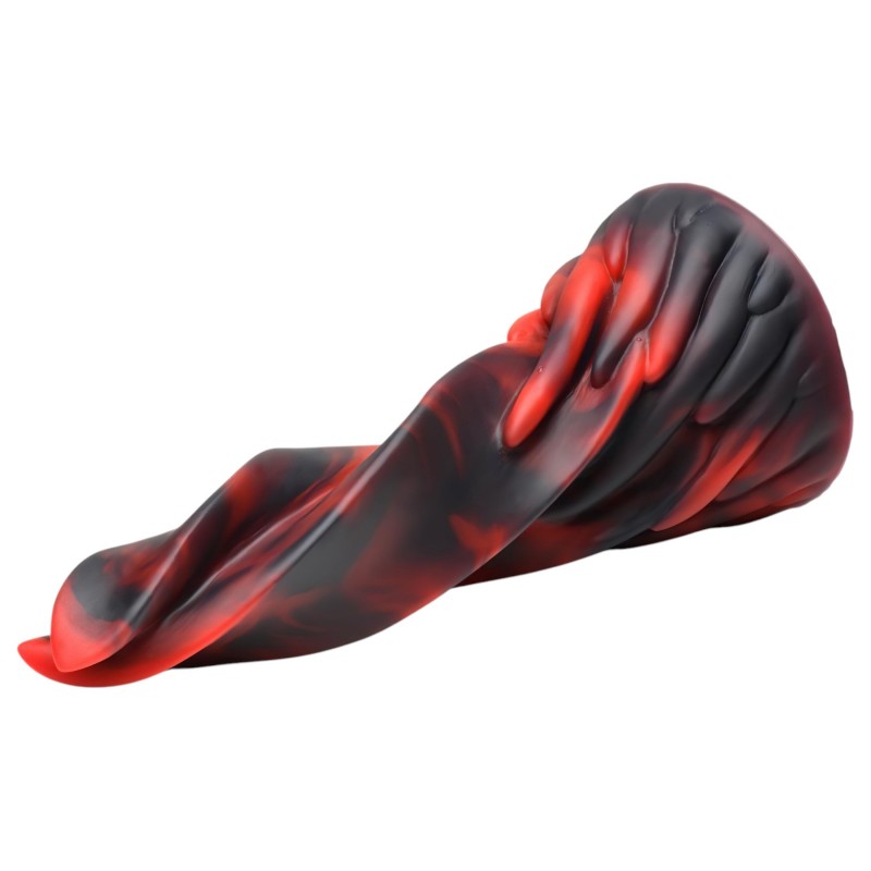 Creature Cocks Hell Kiss - csavart szilikon dildó - 19 cm (piros) 132611 termék bemutató kép