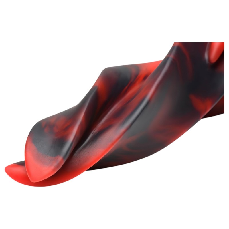 Creature Cocks Hell Kiss - csavart szilikon dildó - 19 cm (piros) 132613 termék bemutató kép