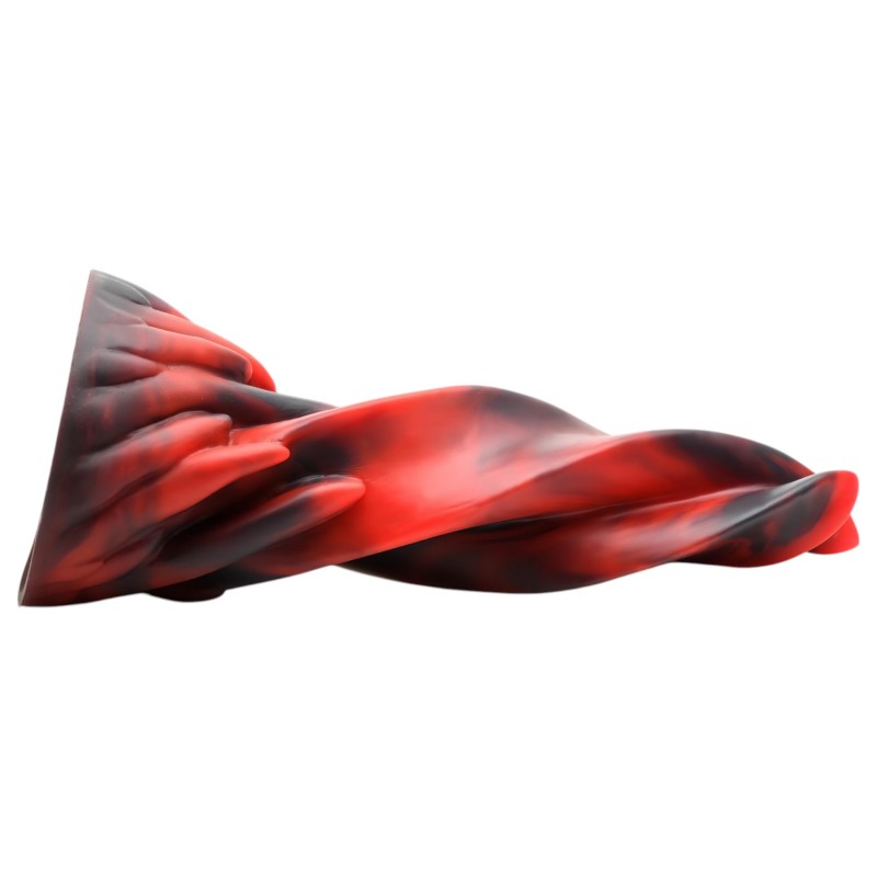 Creature Cocks Hell Kiss - csavart szilikon dildó - 19 cm (piros) 132614 termék bemutató kép