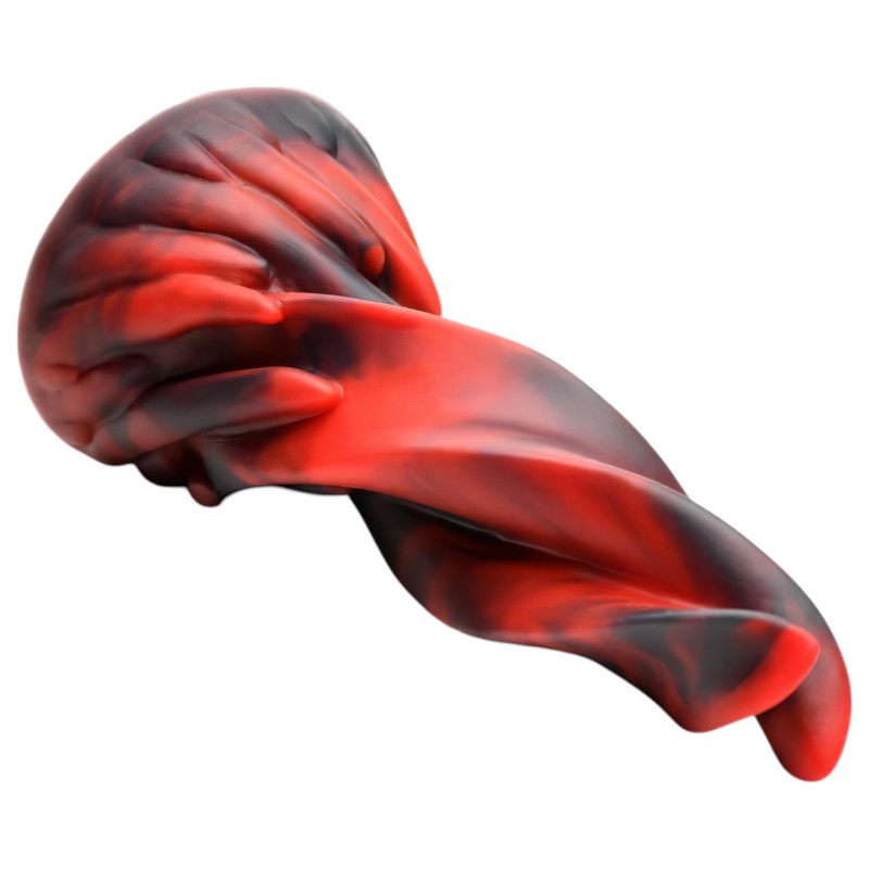 Creature Cocks Hell Kiss - csavart szilikon dildó - 19 cm (piros) 132616 termék bemutató kép