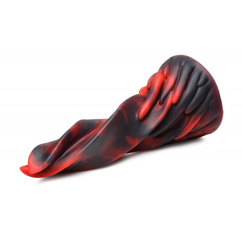Creature Cocks Hell Kiss - csavart szilikon dildó - 19cm (piros) 82390 termék bemutató kép