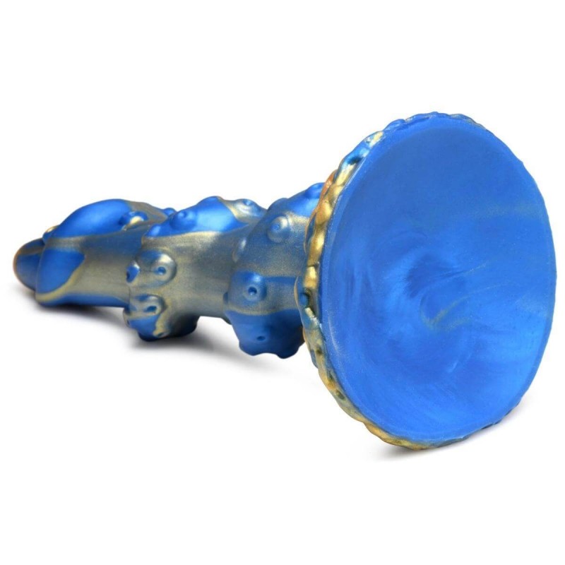 Creature Cocks Kraken - spirál polipkar dildó - 21cm (arany-kék) 82401 termék bemutató kép