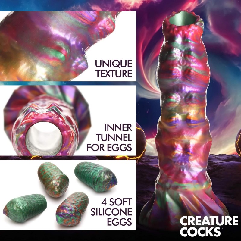 Creature Cocks Larva - ovipozitor űrlény dildó (szivárvány) 114534 termék bemutató kép