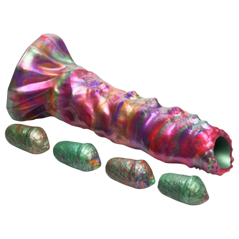 Creature Cocks Larva - ovipozitor űrlény dildó (szivárvány) 114537 termék bemutató kép