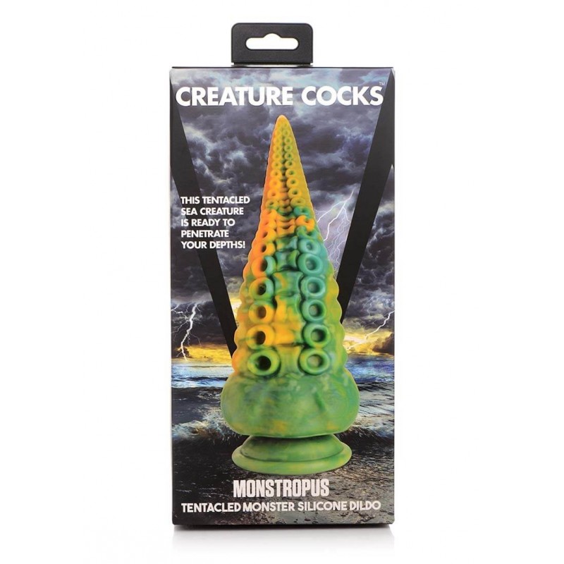 Creature Cocks Monstropus - polipkar dildó - 22cm (sárga-zöld) 82556 termék bemutató kép
