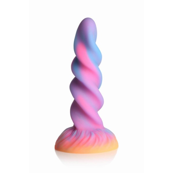 Creature Cocks Moon Rider - világító unikornis dildó (lila-pink)