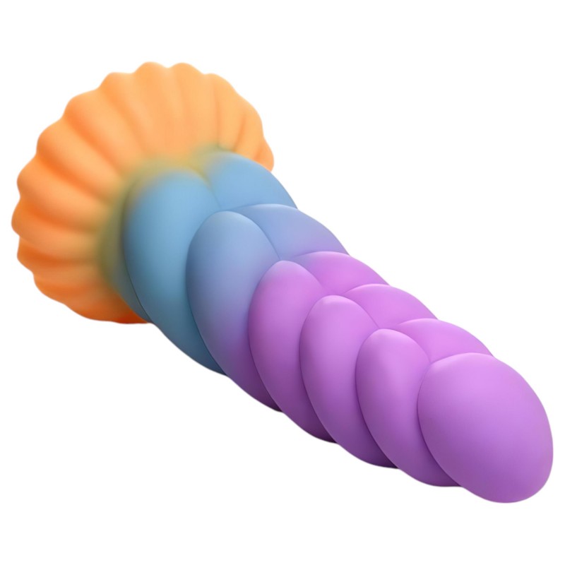 Creature Cocks Mystique - unikornis dildó - 21 cm (lila-sárga) 134854 termék bemutató kép