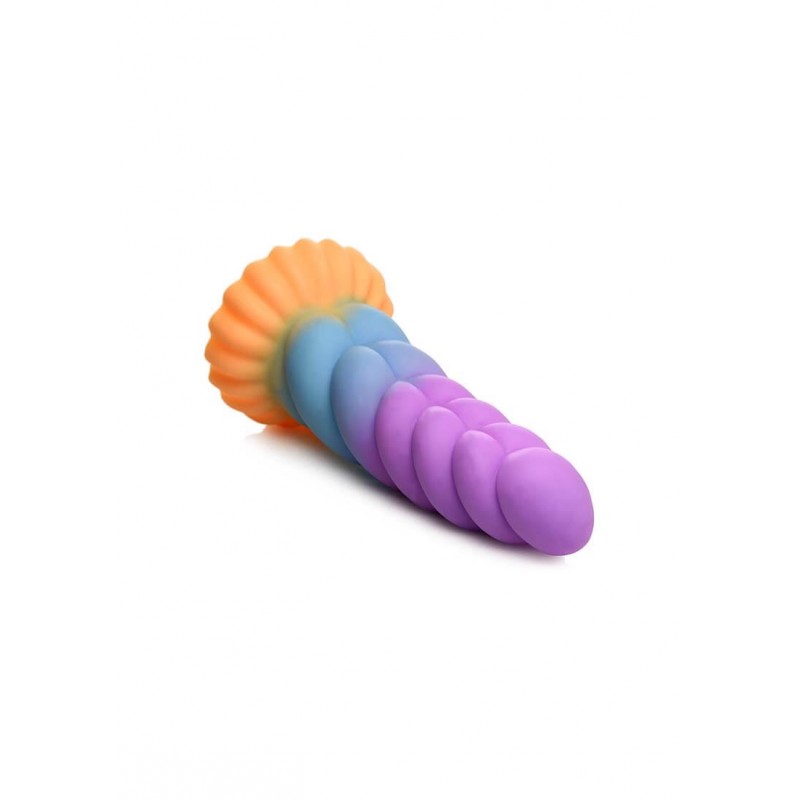 Creature Cocks Mystique - unikornis dildó - 21cm (lila-sárga) 84223 termék bemutató kép